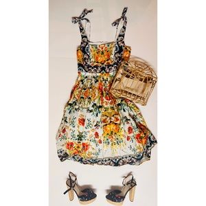 NWT ANTONIO MELANI Kelsey Poplin Lilly Mosaic Dress Size 8